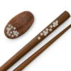 Essstäbchen Set Mit Ablage Sakura, Granadillo -Geschäft Für Heimgeschirr essstaebchen set mit ablage sakura granadillo