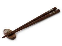 Essstäbchen Set Mit Ablage Sakura, Granadillo 6 Essstäbchen Set Mit Ablage Sakura, Granadillo – Bild 4