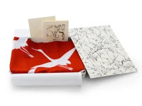 Geschenkset Chiyogami Mit Furoshiki Kuren L, Rot 3 Geschenkset Chiyogami Mit Furoshiki Kuren L, Rot