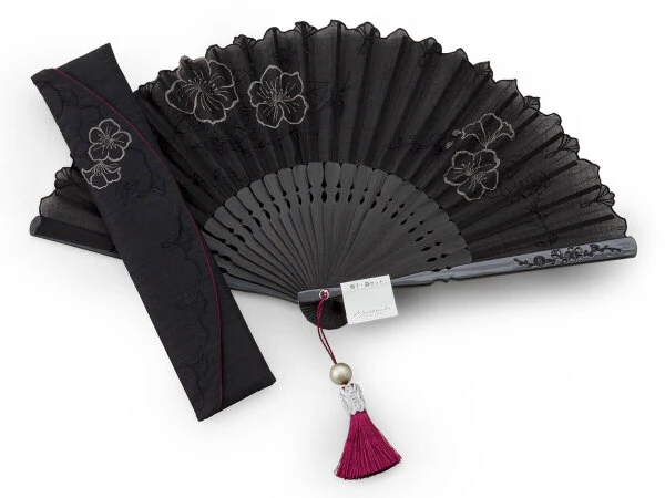 Handfächer Eien, Schwarz 9 Handfächer Eien, Schwarz – Bild 7