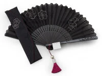 Handfächer Eien, Schwarz