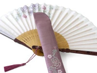 Handfächer Rozugade, Weiß 9 Handfächer Rozugade, Weiß – Bild 7