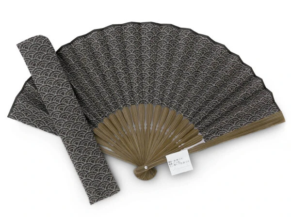 Handfächer Seikaiha, Blau 10 Handfächer Seikaiha, Blau – Bild 8