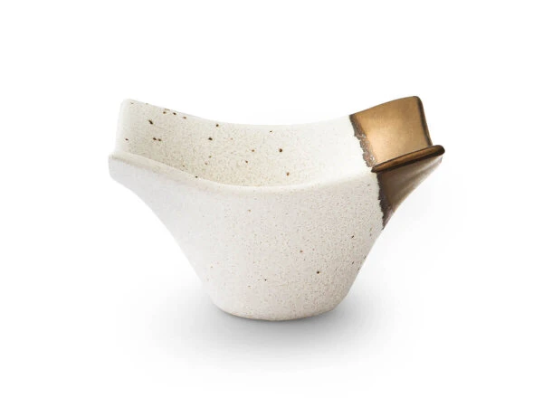 Japanische Soßenschale Sou, Weiß-gold 7 Japanische Soßenschale Sou, Weiß-gold – Bild 5