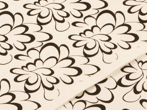 Japanpapier Chiyogami, Blütenkalligrafie Schwarz/weiß 5 Japanpapier Chiyogami, Blütenkalligrafie Schwarz/weiß – Bild 3