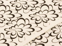 Japanpapier Chiyogami, Blütenkalligrafie Schwarz/weiß 3 Japanpapier Chiyogami, Blütenkalligrafie Schwarz/weiß