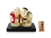 Kokeshi: Holzfigur Enmanchoju (Paar) 3 Kokeshi: Holzfigur Enmanchoju (Paar)
