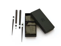 Premium Essstäbchen Motte-iku, Teilbar, Ebenholz