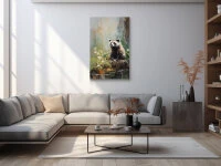 Wandbild Dobutsu #4, Japanische Tiere, Farbig 2:3 4 Wandbild Dobutsu #4, Japanische Tiere, Farbig 2:3 – Bild 2