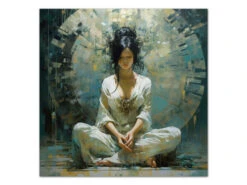 Wandbild Zazen #2, Japanische Meditation, Farbig, 1:1 -Geschäft Für Heimgeschirr wandbild zazen 2 japanische meditation farbig 1 1 17 1